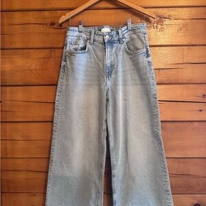 H&M High-Rise Wide Leg Jeans - Light Blue